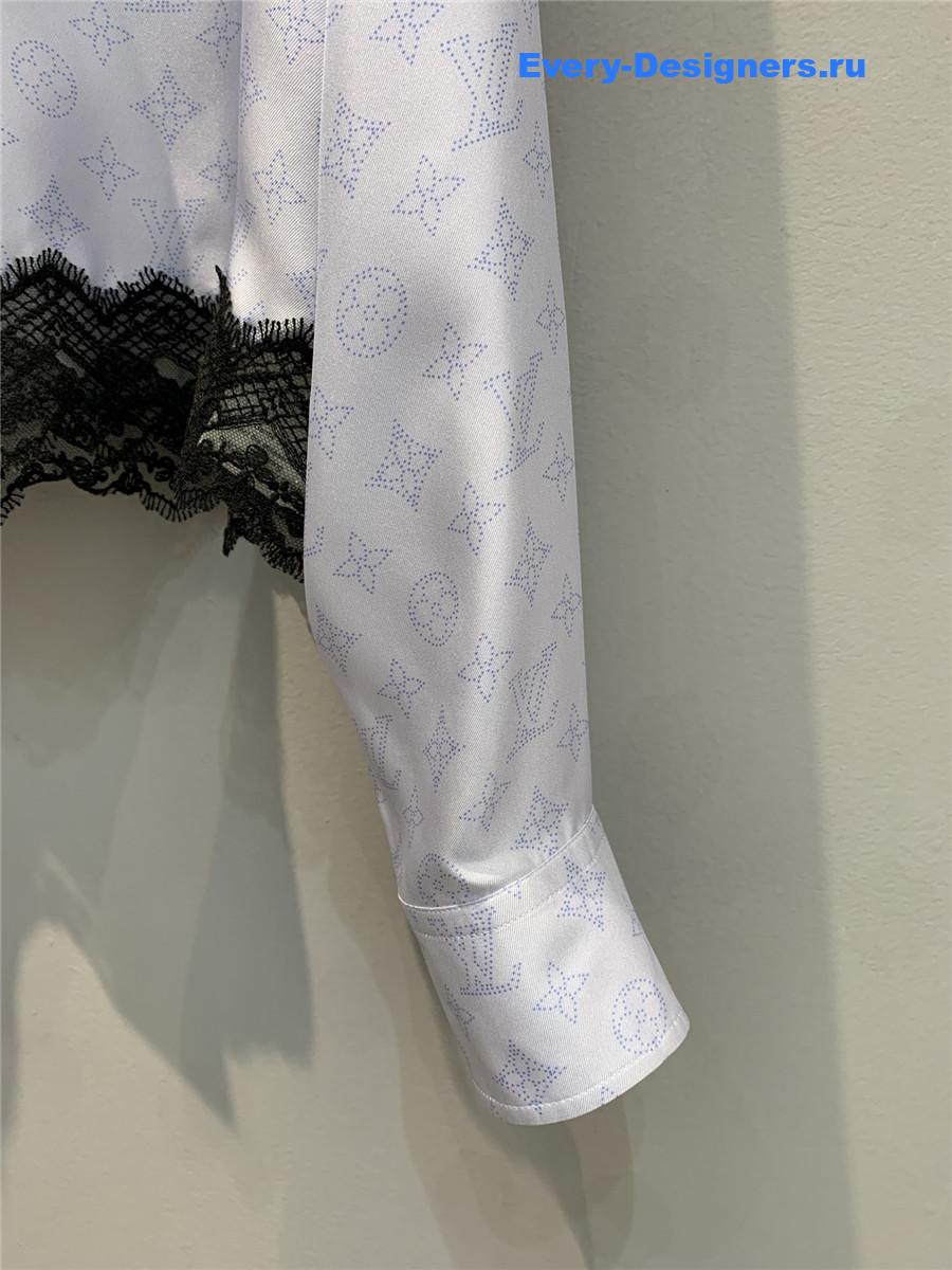 l0vis Vvtt0n mahina lace trim shirt