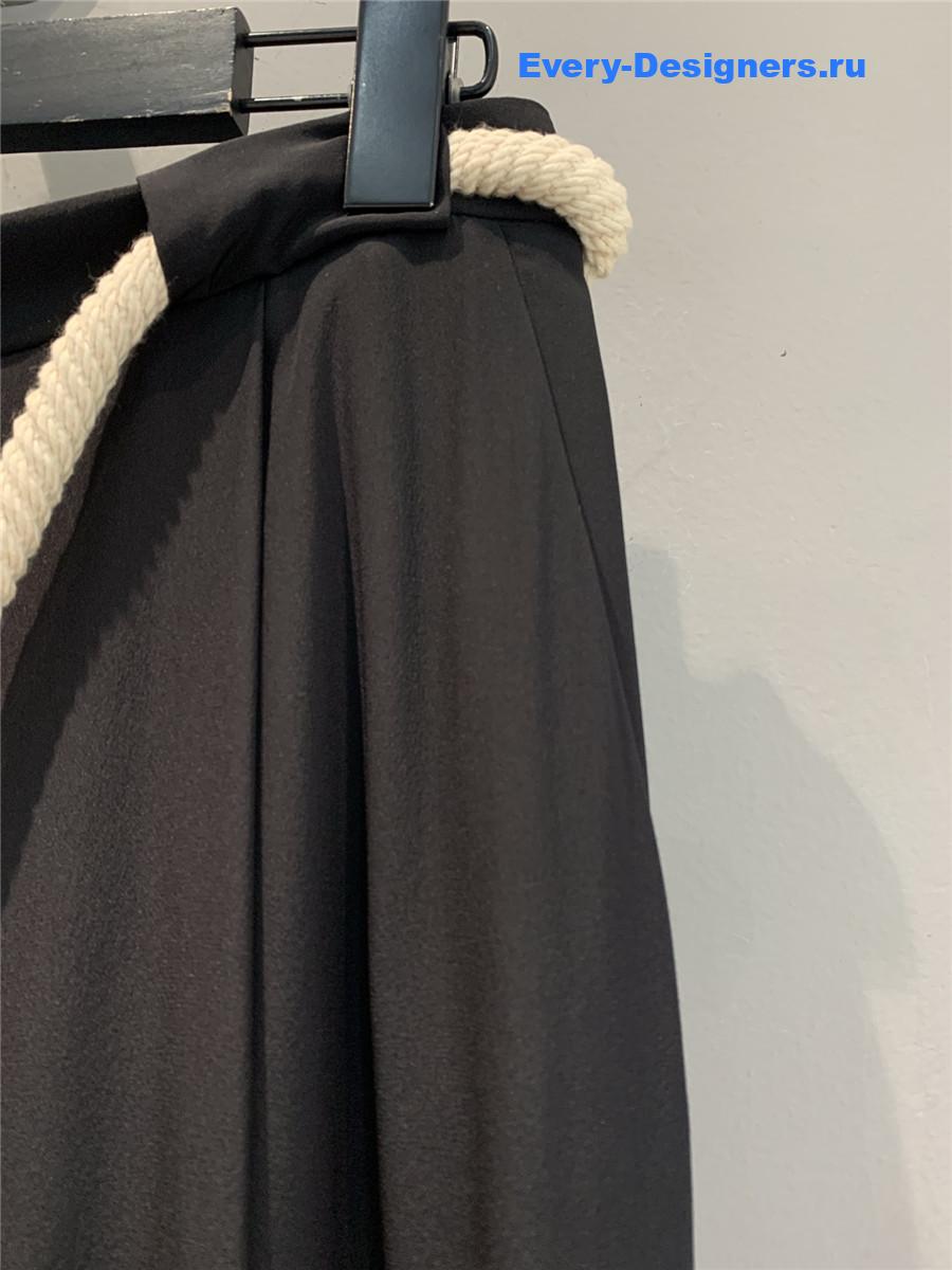 l0vis Vvtt0n black silk drawstring pants