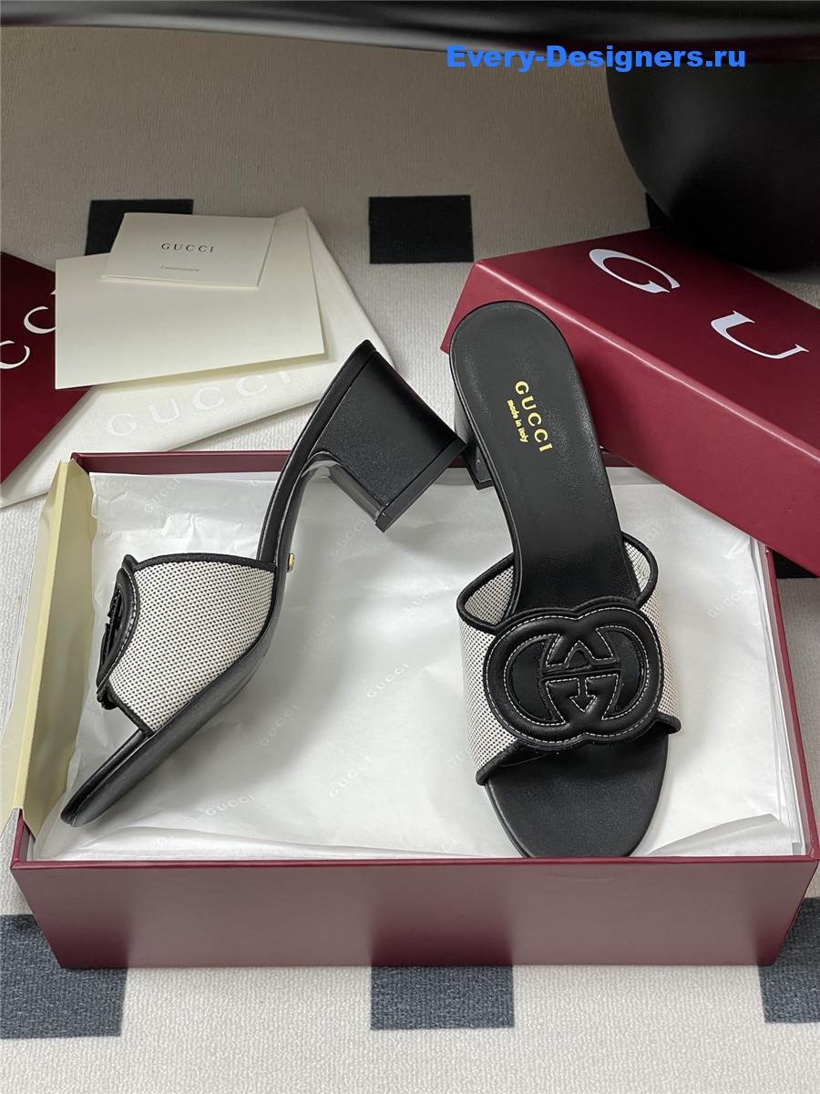 Gvc*1 interlocking g black mules
