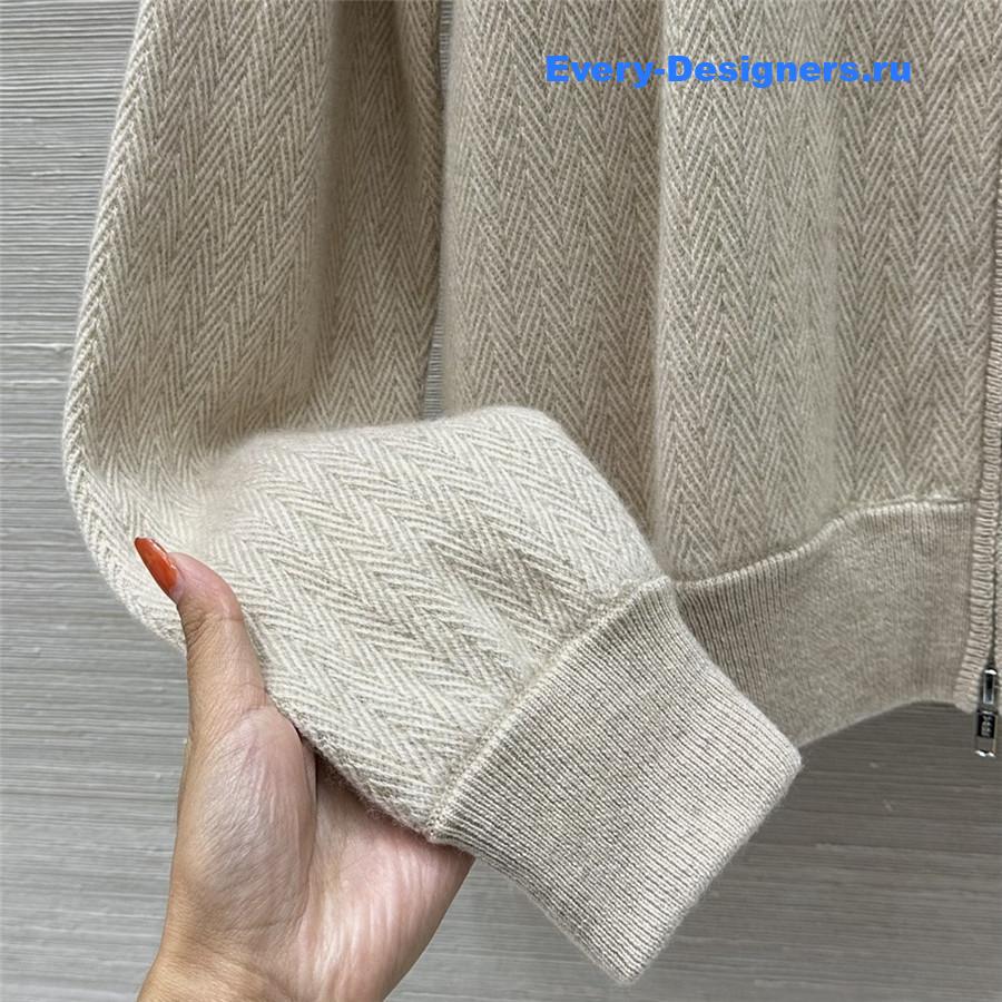 L0r0 P1ana zip beige cashmere suit