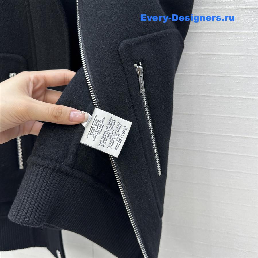H**me5 black sleeveless bomber jacket