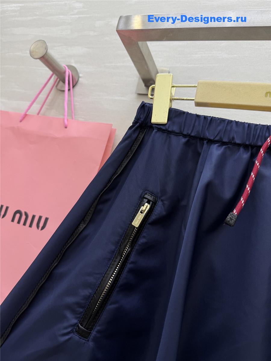 Miu Miu Navy Technical Skirt