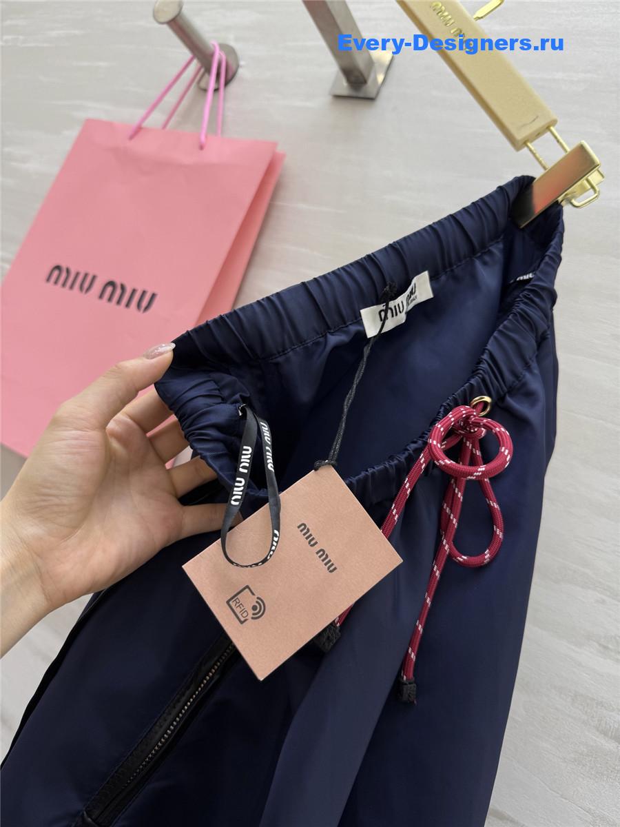 Miu Miu Navy Technical Skirt