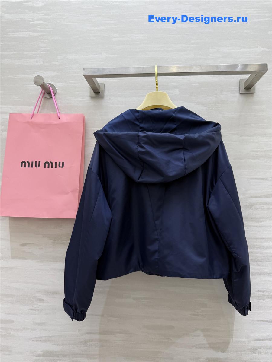 Miu Miu Navy Technical Canvas Jacket
