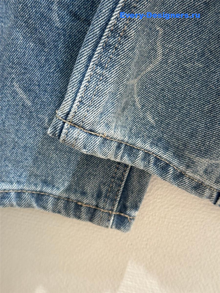 Ch**el vintage washed high-waist jeans