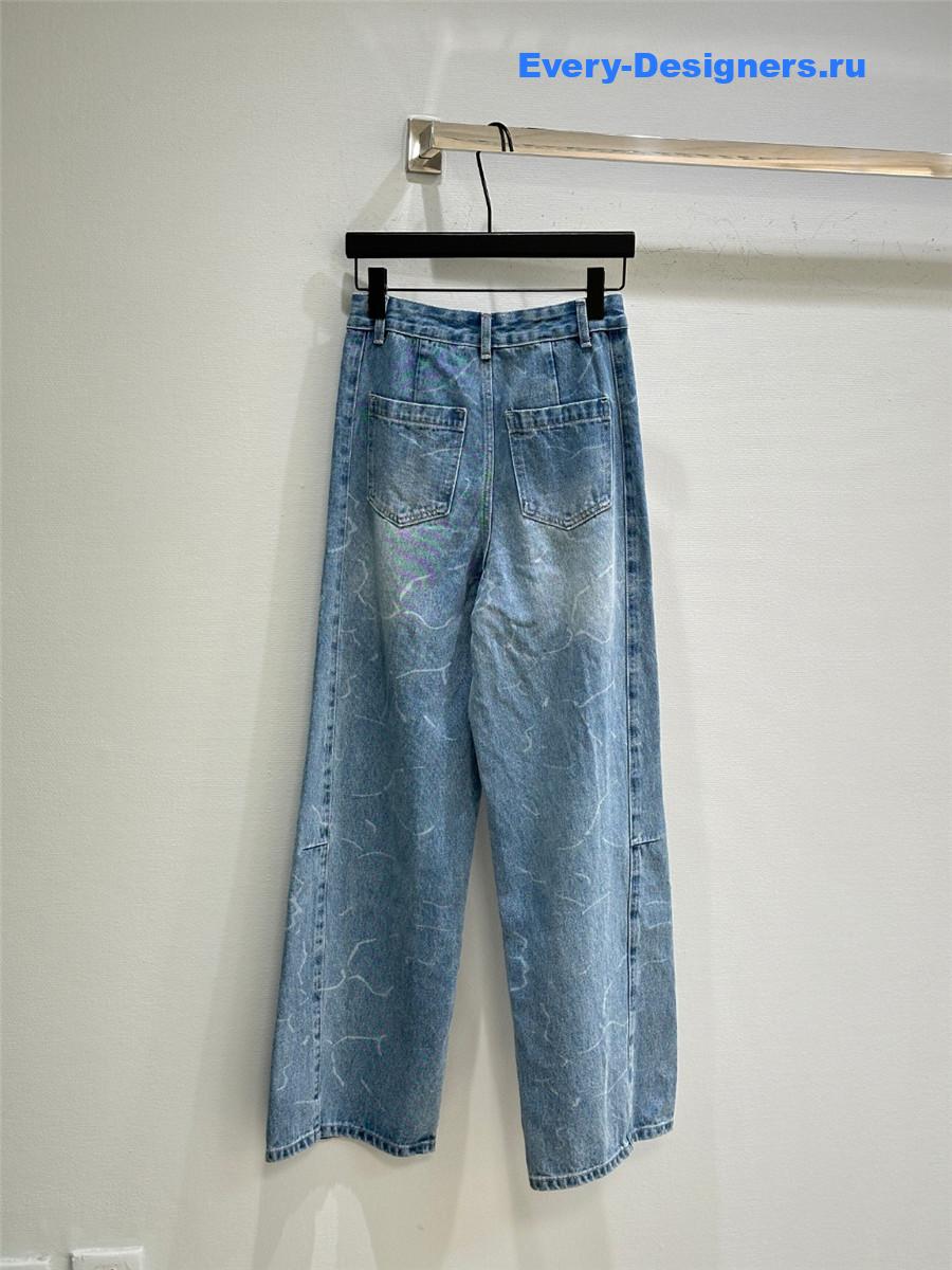 Ch**el vintage washed high-waist jeans