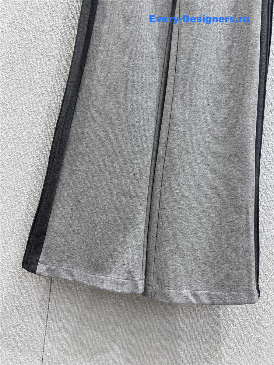 D10r gray letter waistband sports pants