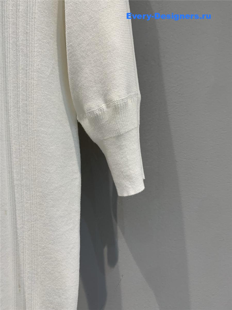 Miu Miu White Crew Neck Knit Top