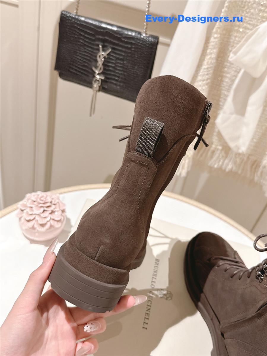 BC Bead-Embellished Suede Ankle Boots