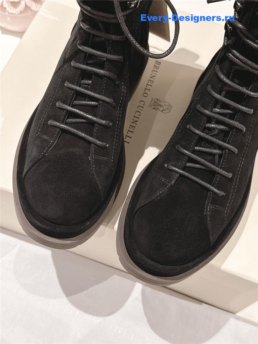 BC Bead-Embellished Black Suede Ankle Boots