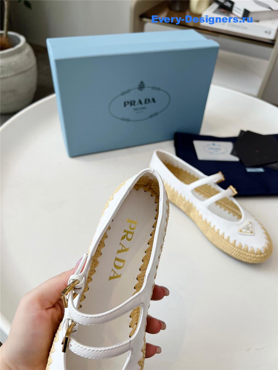 Pra*a white espadrille mary jane