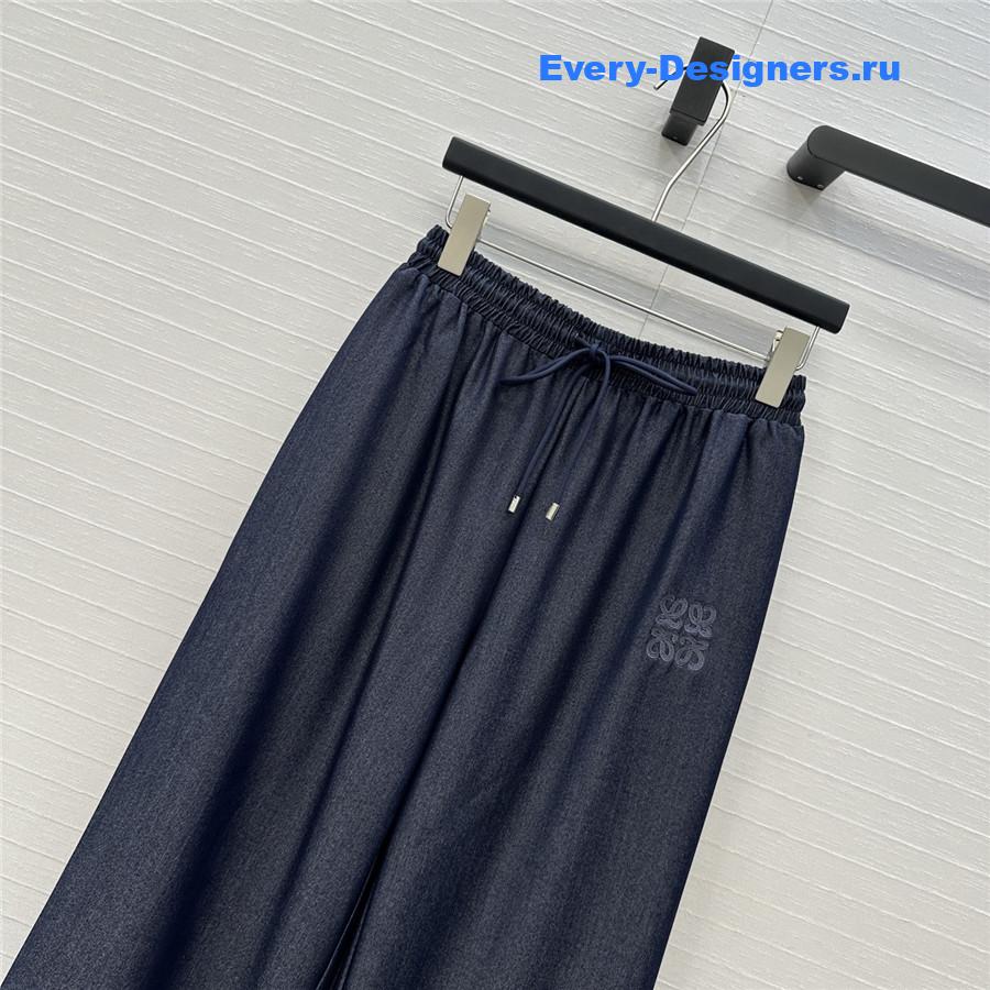 L0ew* blue denim drawstring pants