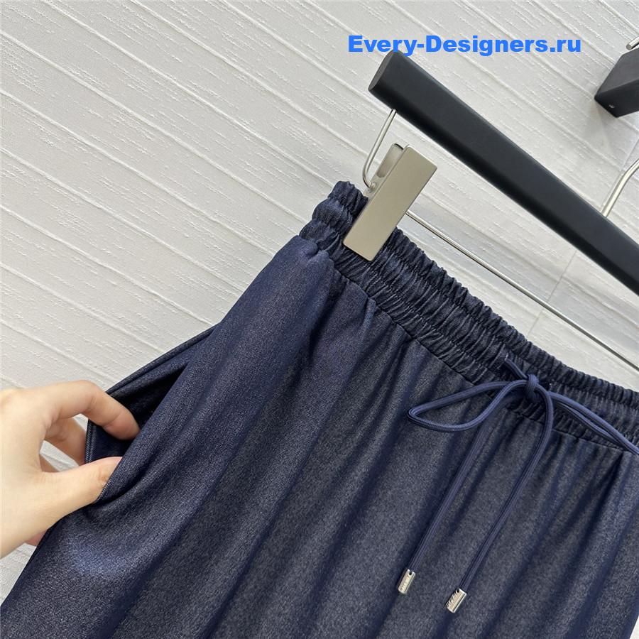 L0ew* blue denim drawstring pants