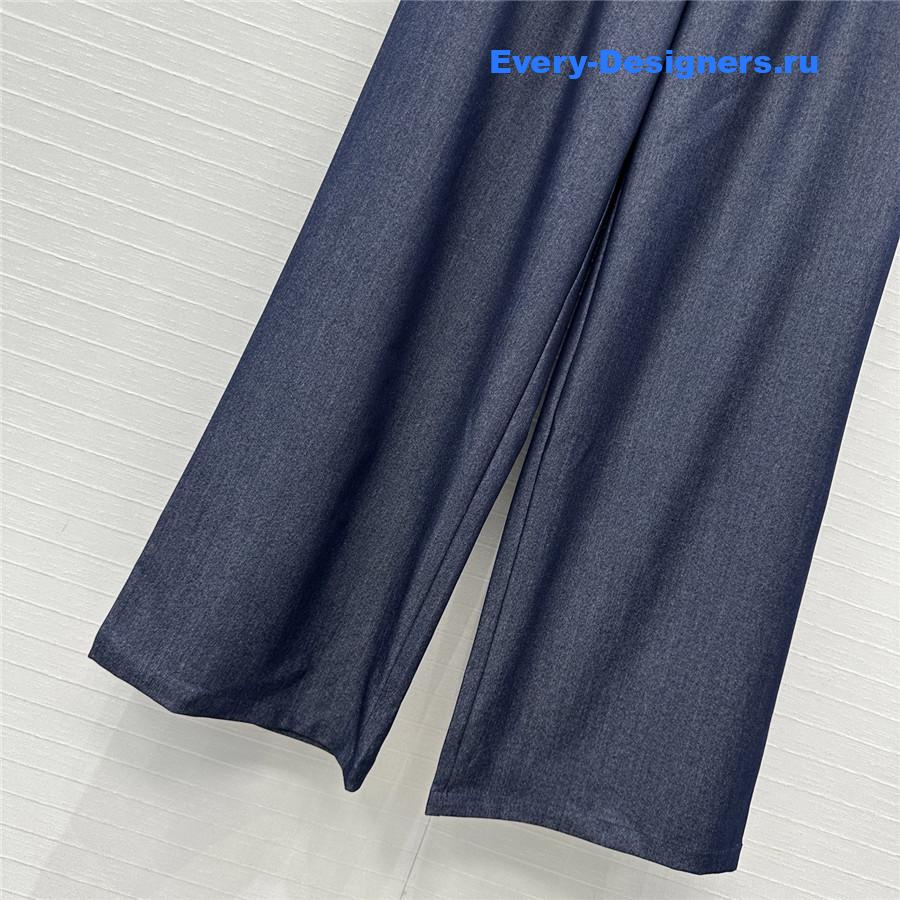 L0ew* blue denim drawstring pants