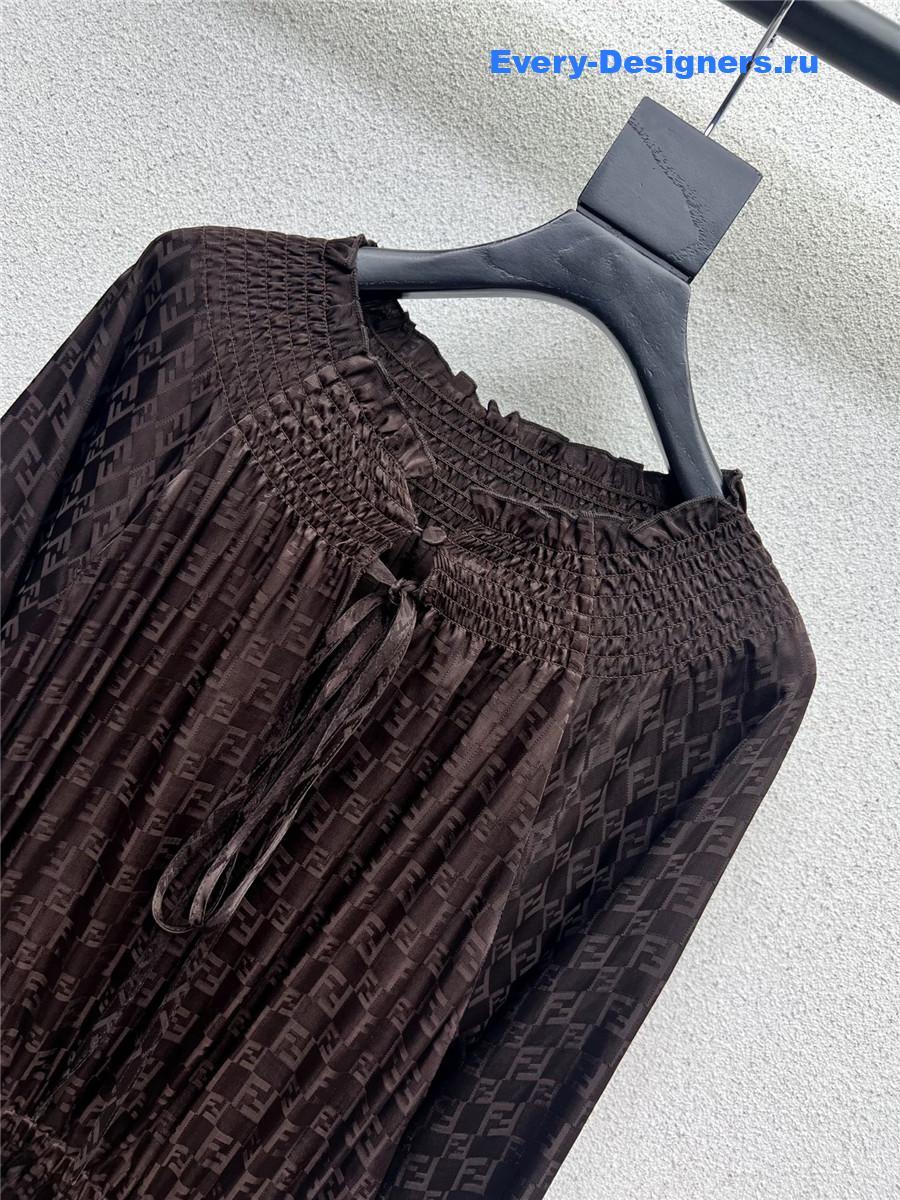 F**di ff brown dress