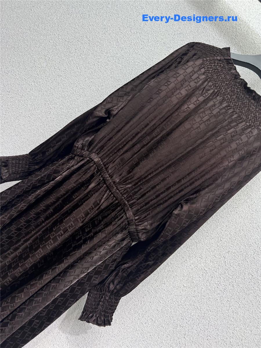 F**di ff brown dress