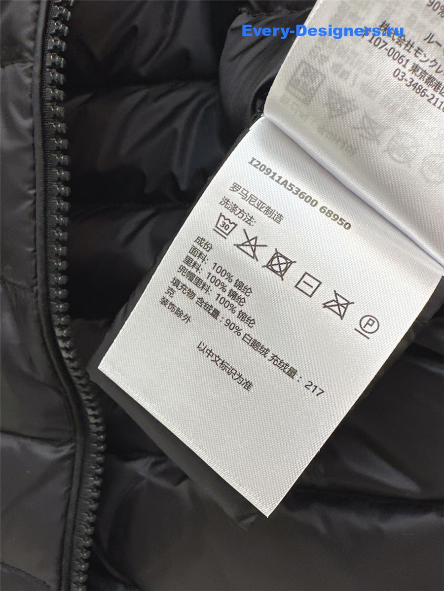 Moncler Black Abderos Short Down Jacket