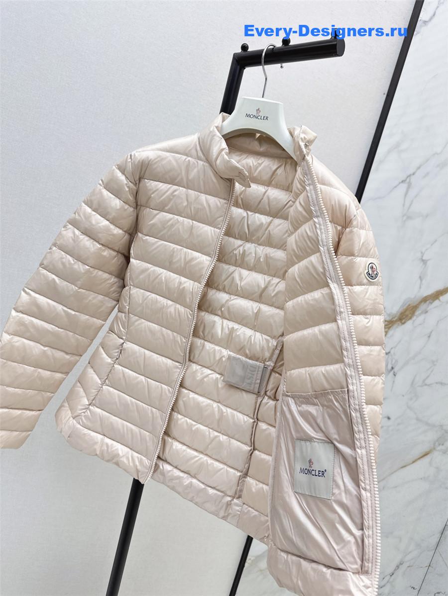 Moncler Beige Abderos Short Down Jacket