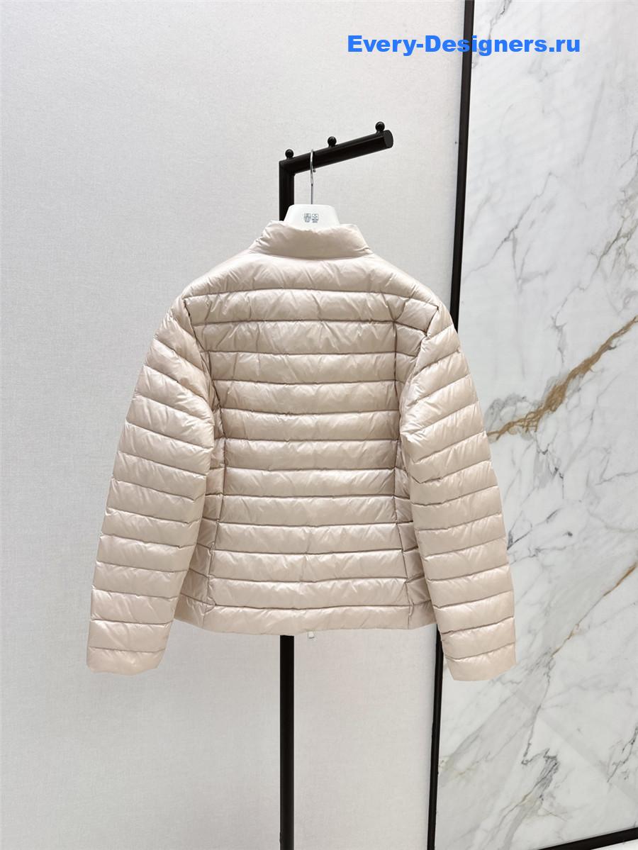 Moncler Beige Abderos Short Down Jacket