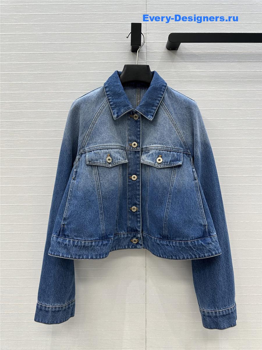 L0ew* trapeze jacket in denim blue
