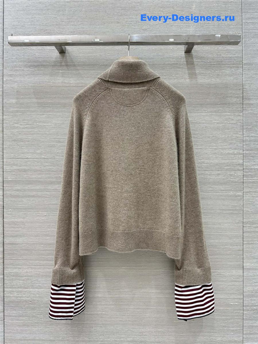 BC Striped Cashmere Turtleneck