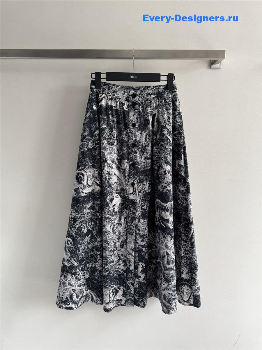 D10r D10riviera mid-length belted skirt