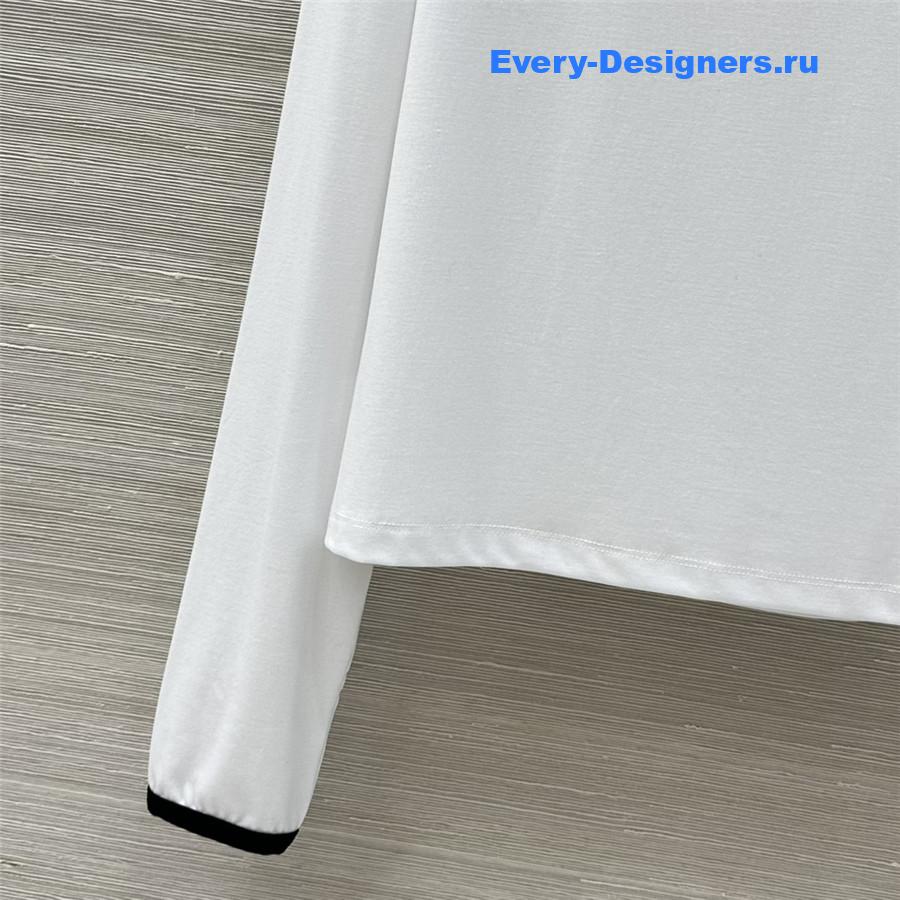 Miu Miu White Cropped Wool Sweater