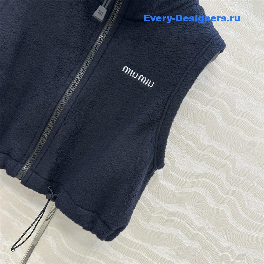 Miu Miu Zip-Up Sherpa Vest