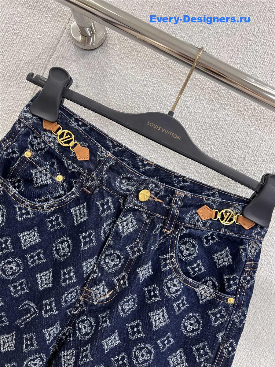 l0vis Vvtt0n monogram blue flared jeans
