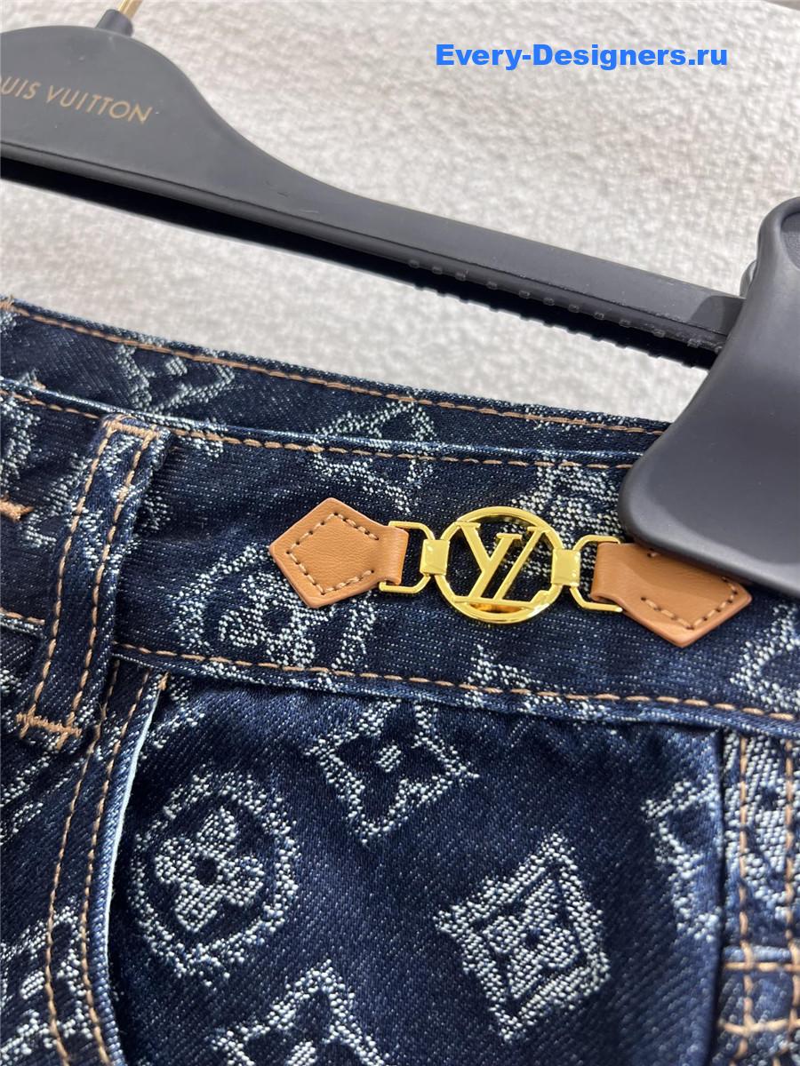 l0vis Vvtt0n monogram blue flared jeans