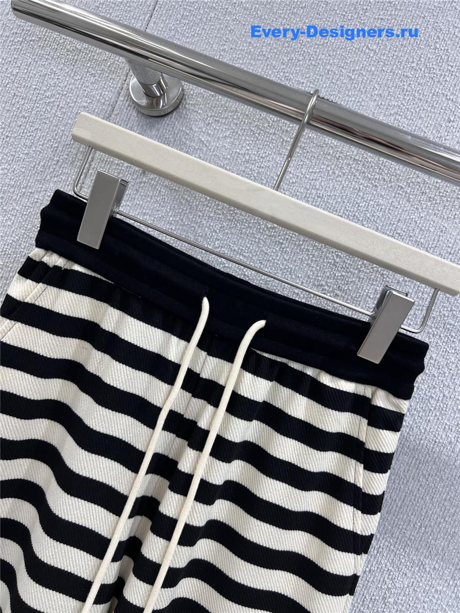 L0ew*  striped knit wide-leg pants