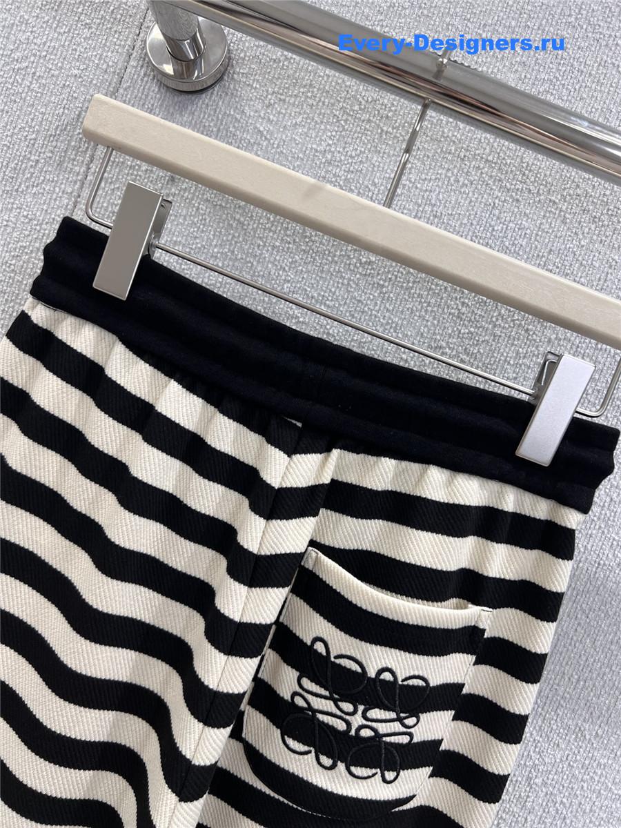 L0ew*  striped knit wide-leg pants