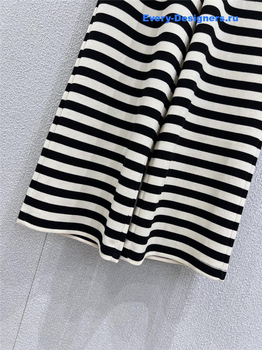 L0ew*  striped knit wide-leg pants