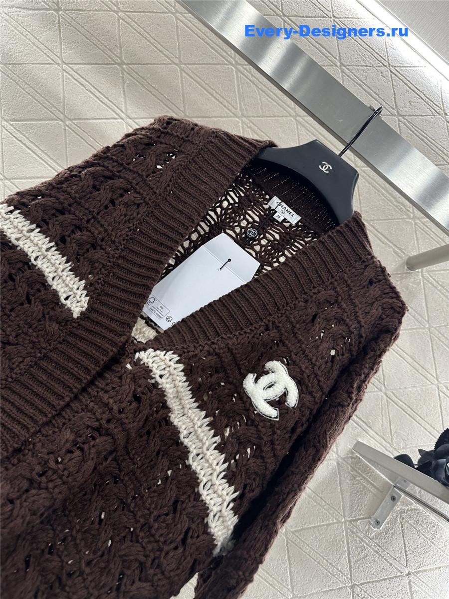 Ch**el embroidered v-neck cardigan