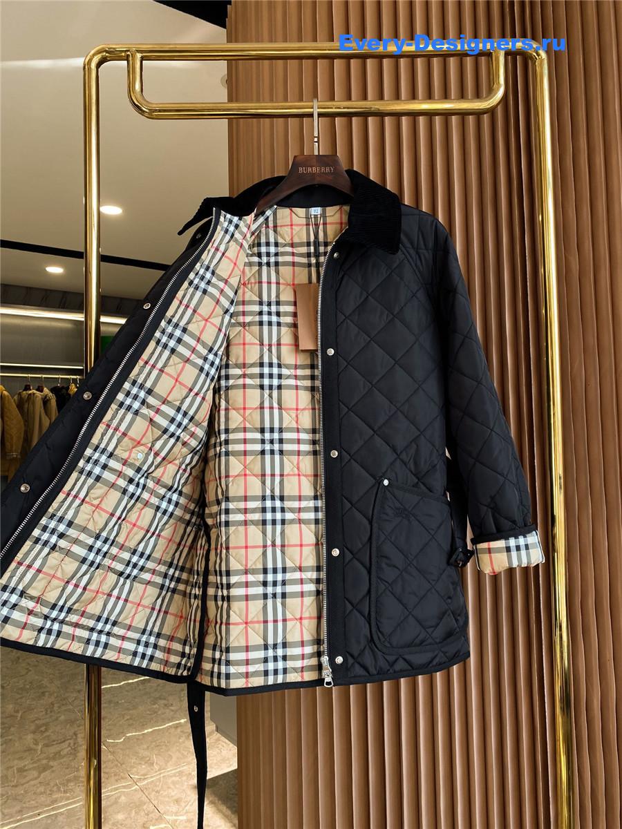 Bv*b*rry quilted nylon jacket in black