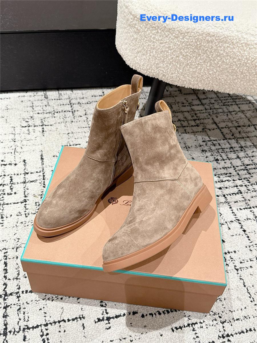L0r0 P1ana  kilda gray suede ankle boots