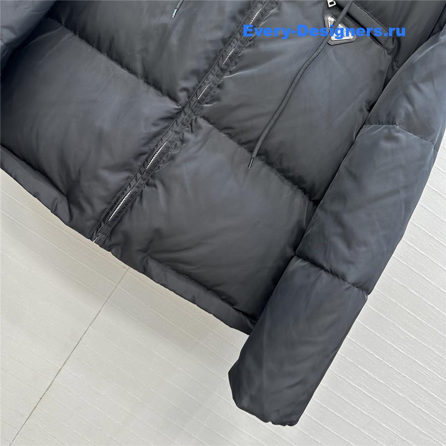Pra*a re-nylon padded shell-down jacket in black