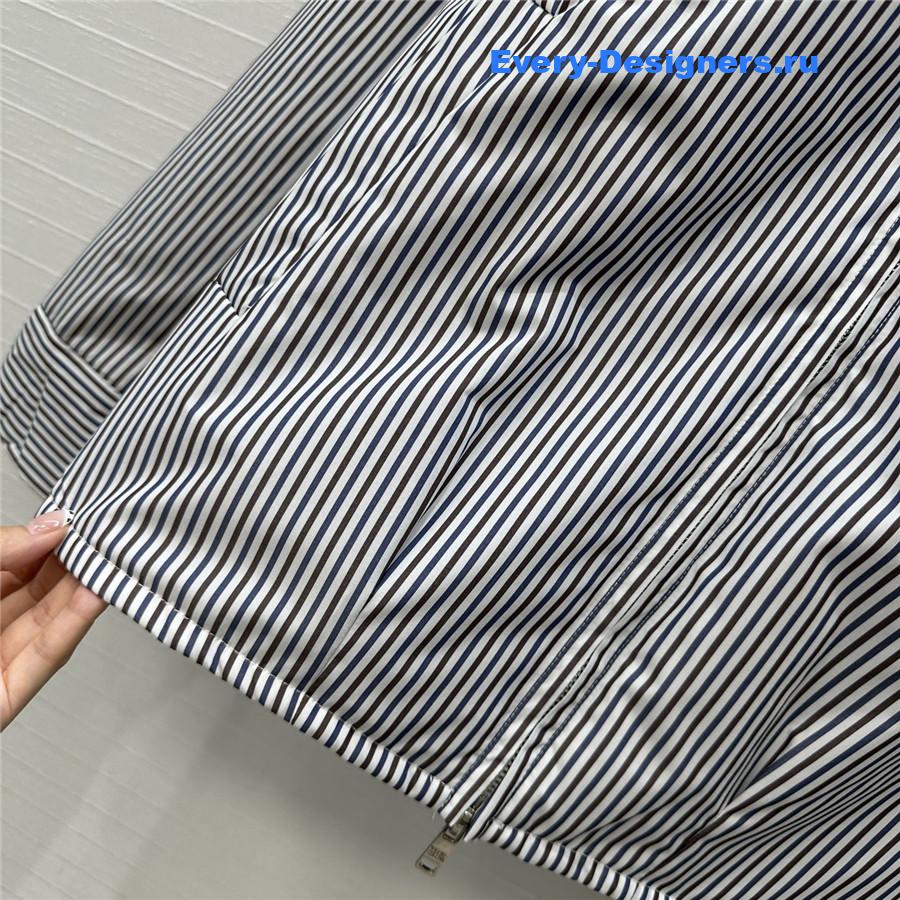Pra*a striped poplin blouson jacket