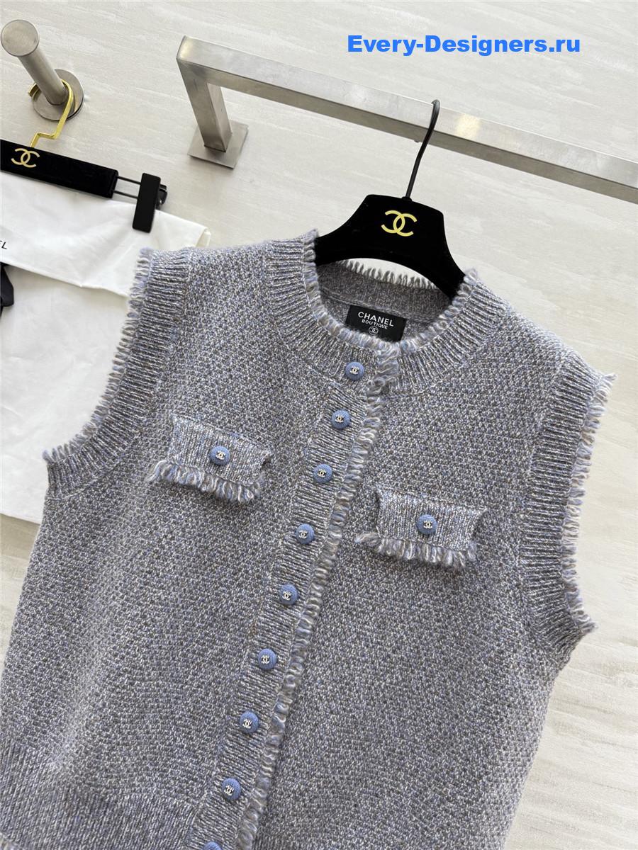 Ch**el grey wool vest
