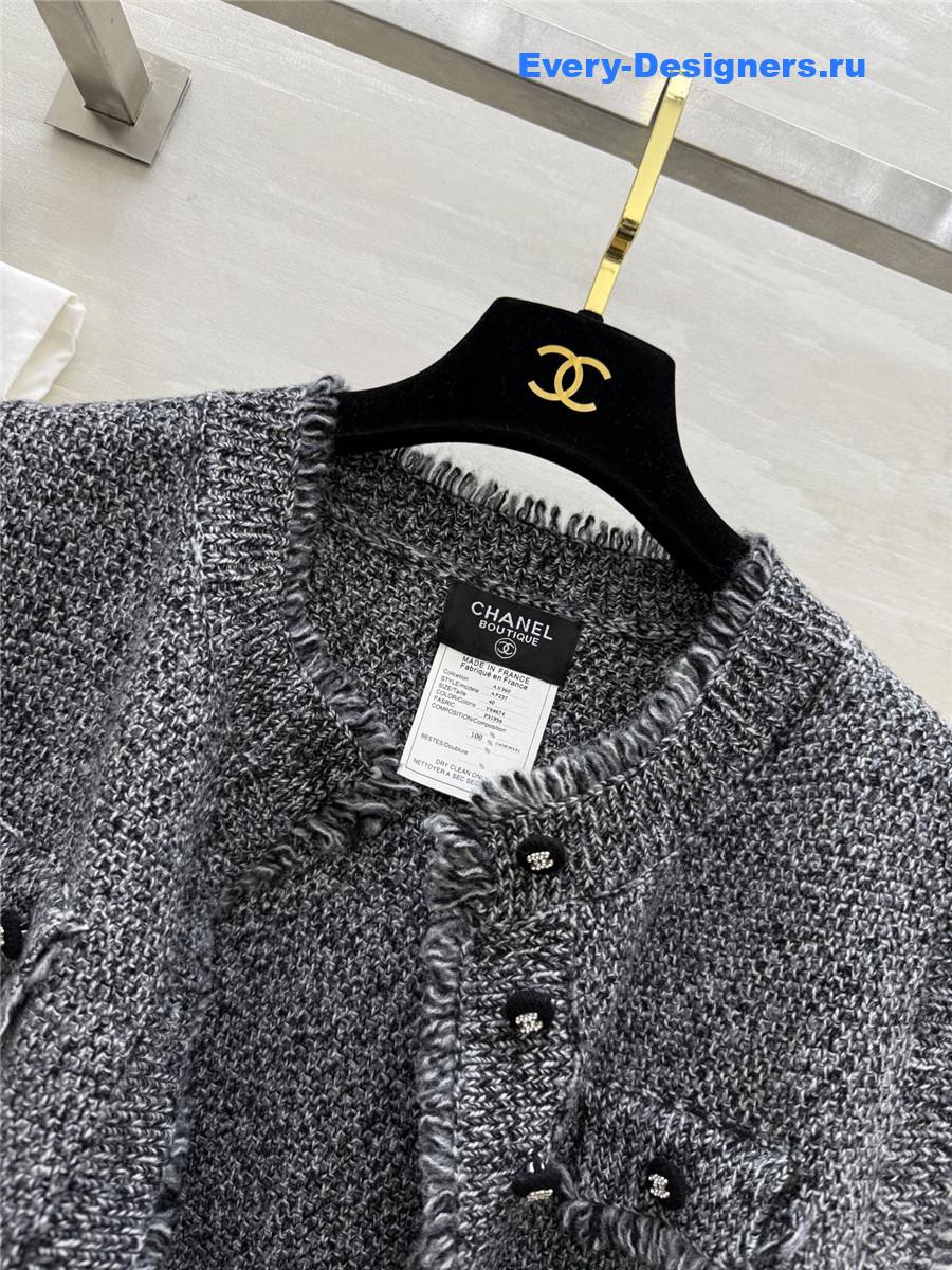 Ch**el dark grey wool vest