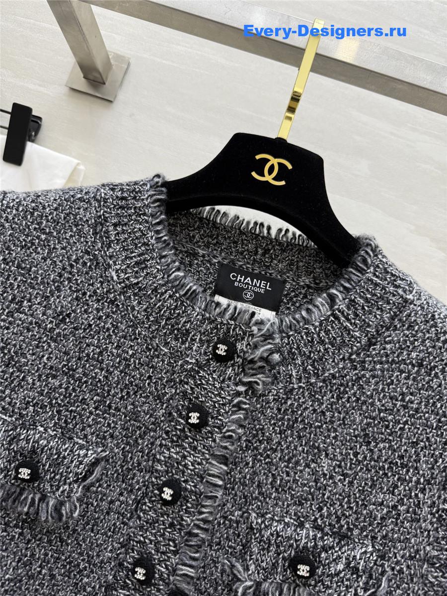 Ch**el dark grey wool vest