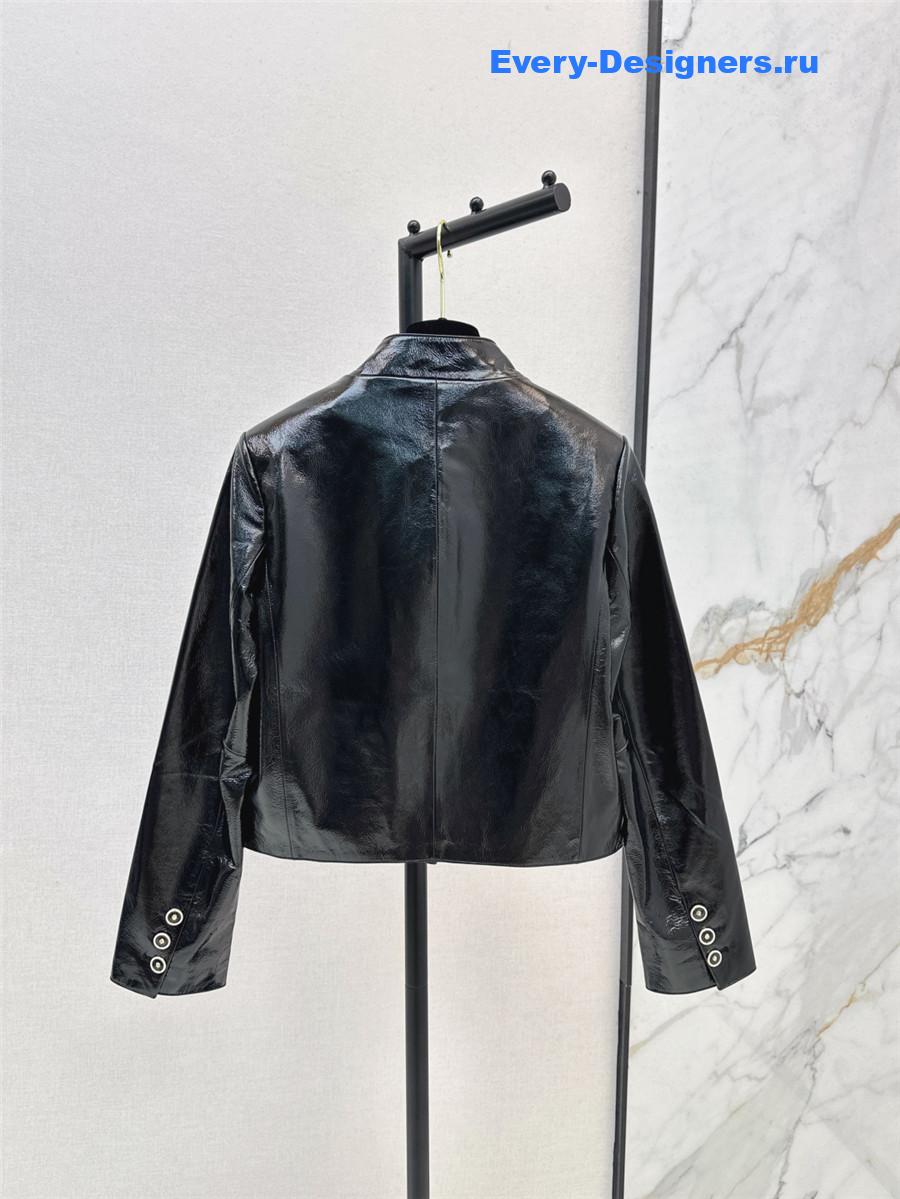 Ch**el black lambskin jacket