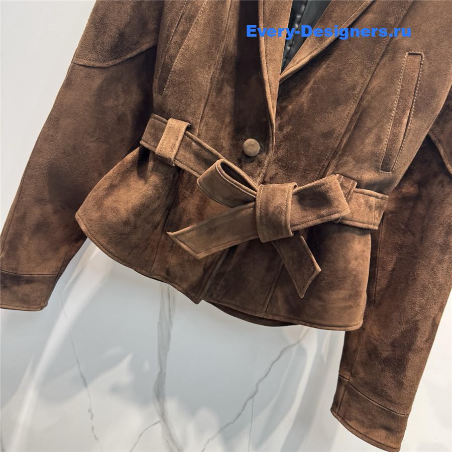 The R0w women’s suede leather jacket