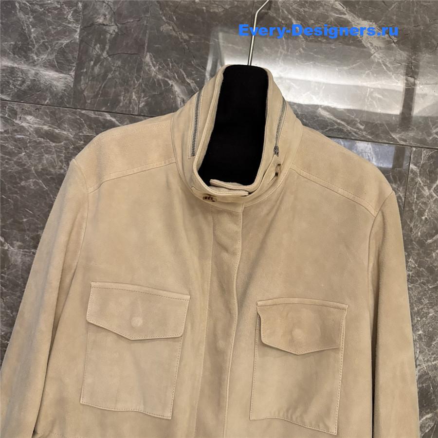 L0r0 P1ana beige suede traveller jacket