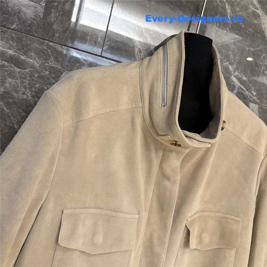 L0r0 P1ana beige suede traveller jacket
