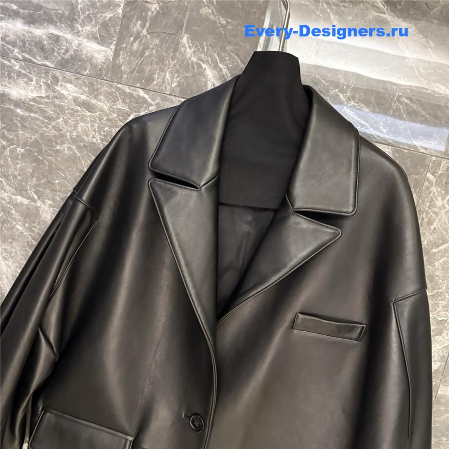 Sa1nt Lau*nt classic black leather blazer