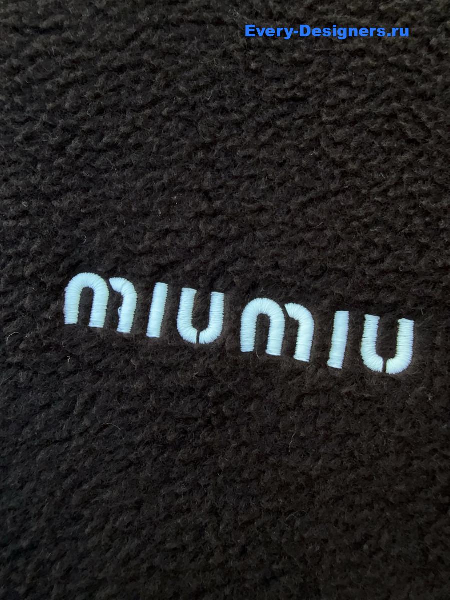 Miu Miu Brown Grain Fleece Dress