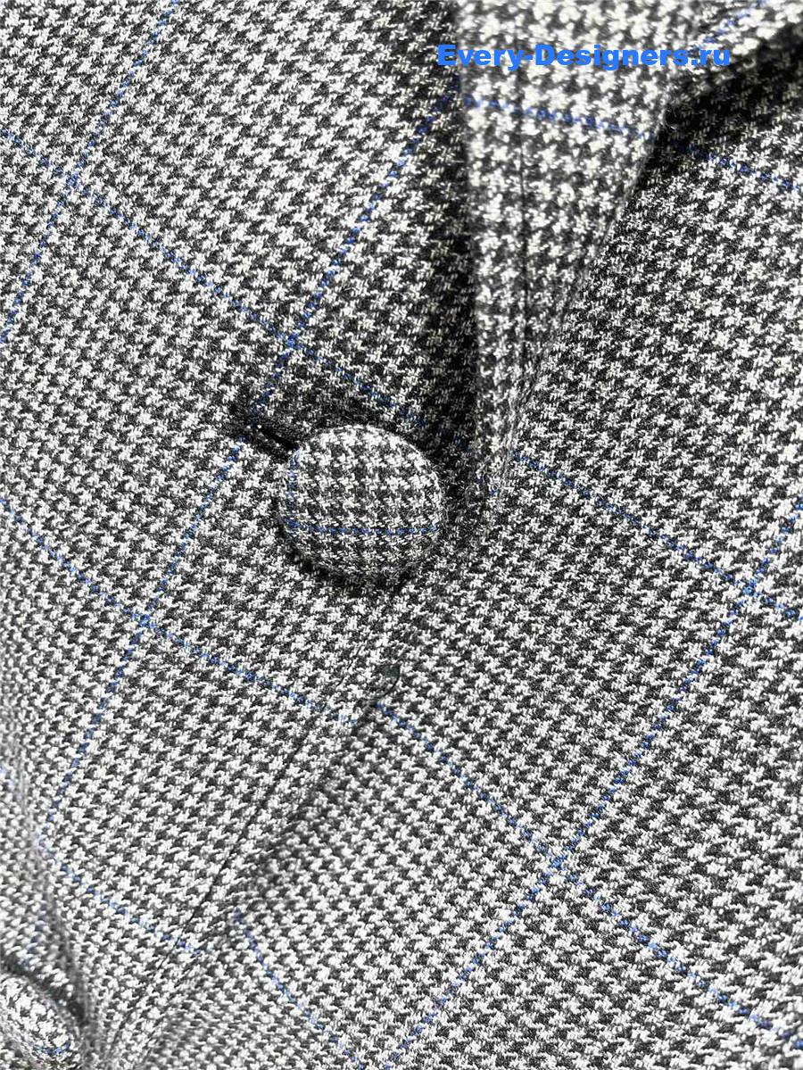 Miu Miu Grey Detachable Lace Collar Blazer