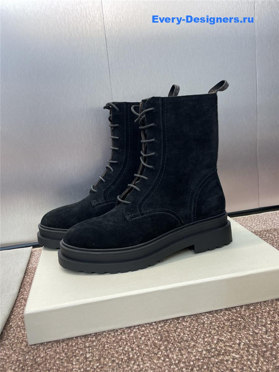 BC Black Suede Combat Boots