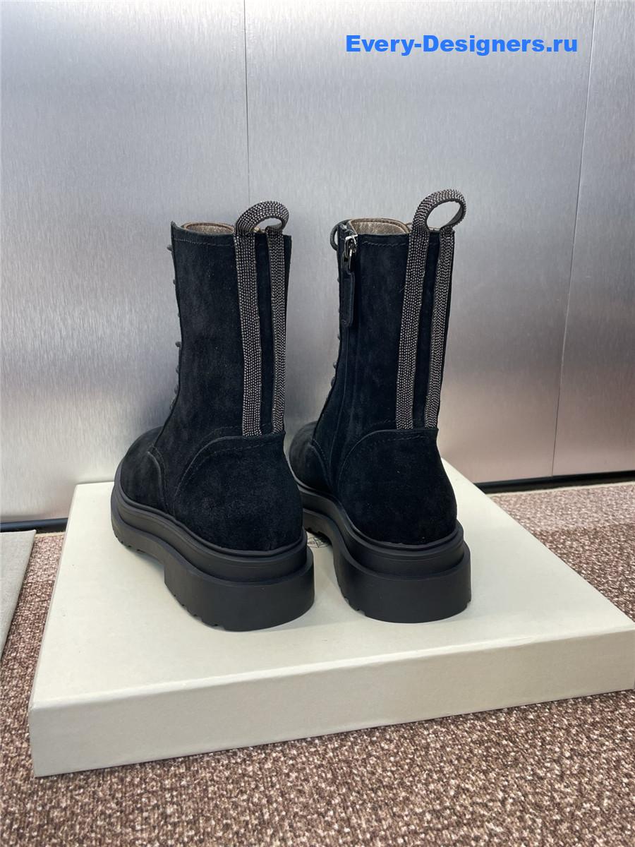 BC Black Suede Combat Boots